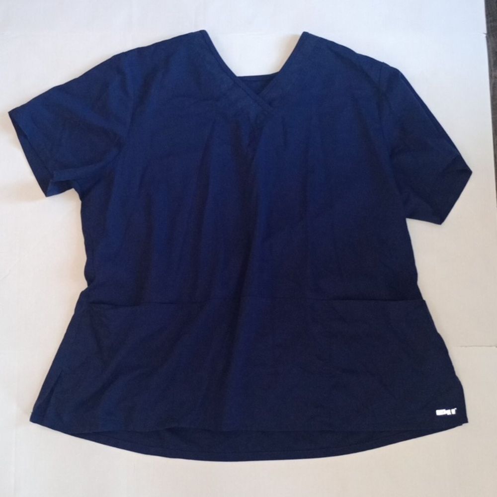 Women's 3X Dark Blue Grey's Anatomy BARCO Active Scrubs V-Neck Scrub Top Medical